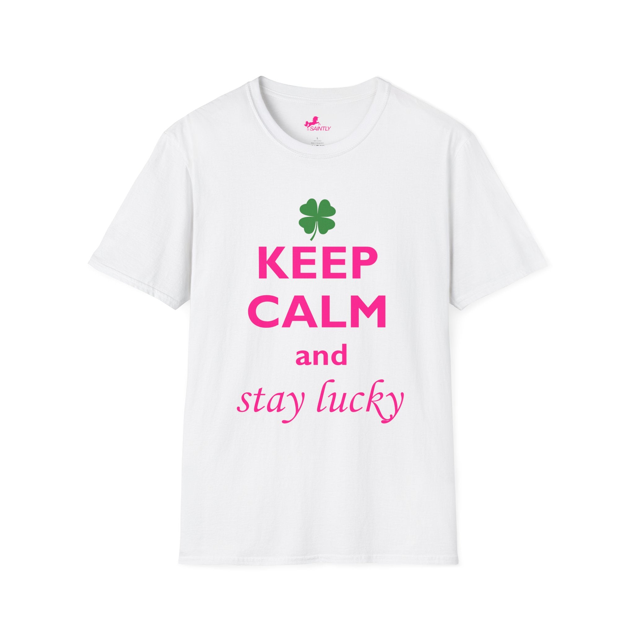 keep calm and stay lucky t-shirt