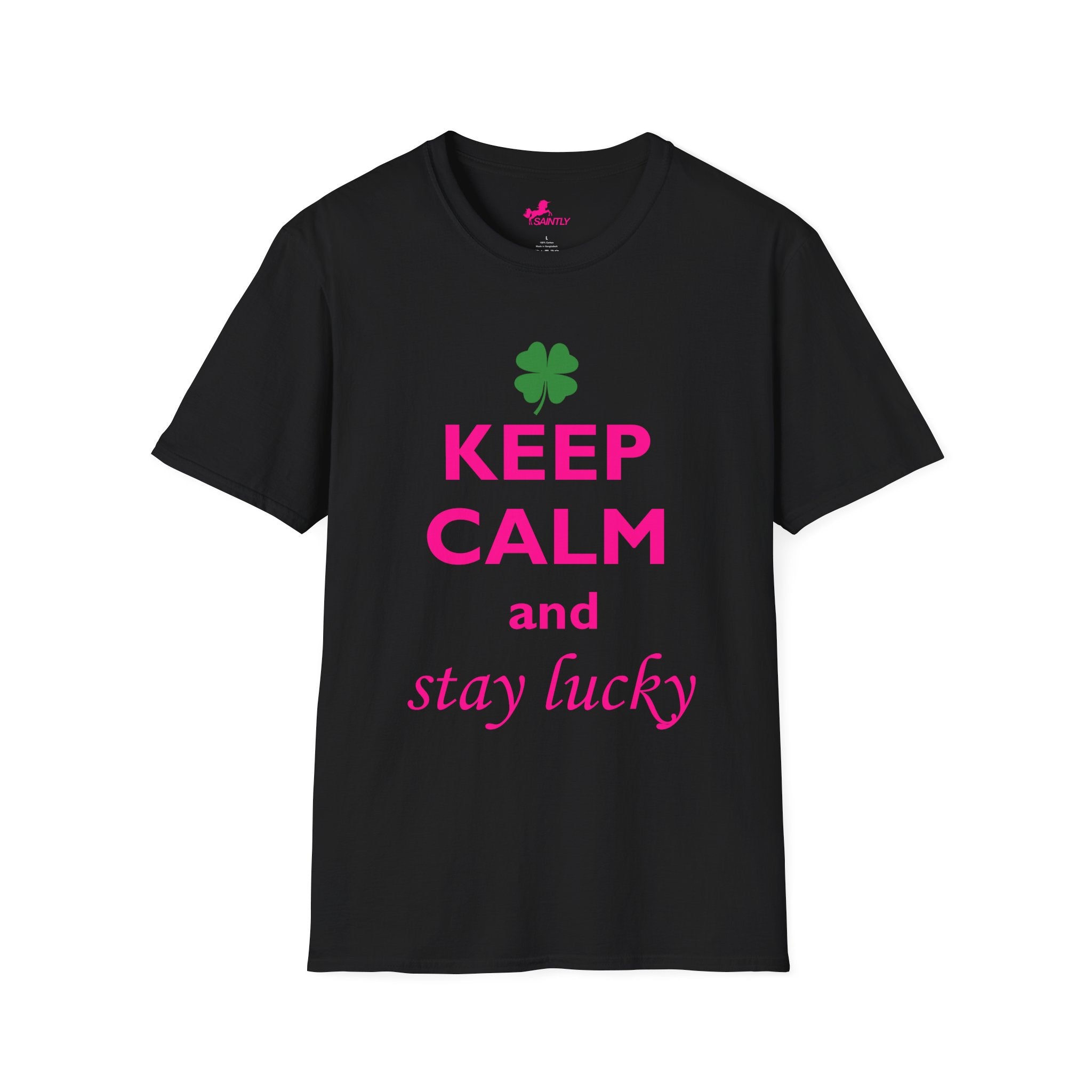 keep calm and stay lucky t-shirt